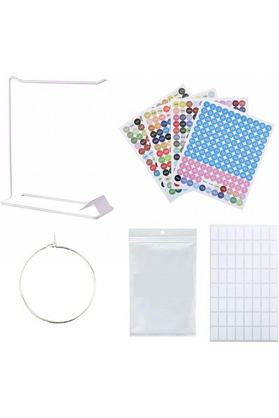 Gukasxi Diamond Painting Storage/Labeling Kit, Metal/Plastic/Paper, Multicolor