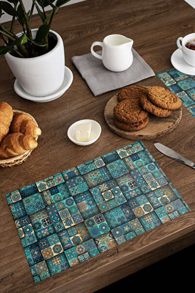 EsnafAli Serviciu american unic cu model retro vintage verde