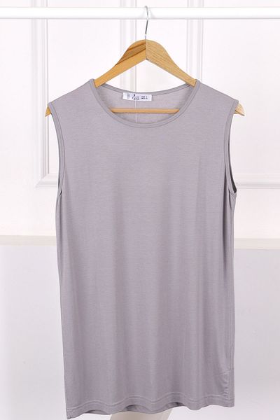İmajButik Gray Zero Sleeve Undershirt Tunic