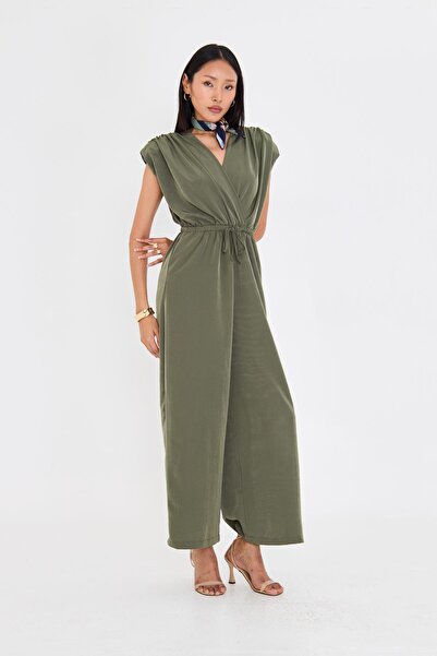 TIFFANY&TOMATO Kruvaze Yaka Sıfır Kol Tulum