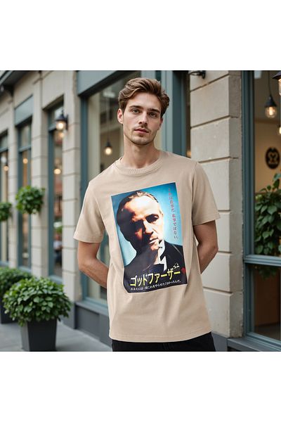 FAV The Godfather Print Crew Neck T-shirt