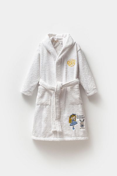 Maya And Luca Little Prince, Alice, Heidi Embroidered 100% Cotton Girls - Boys Bathrobe