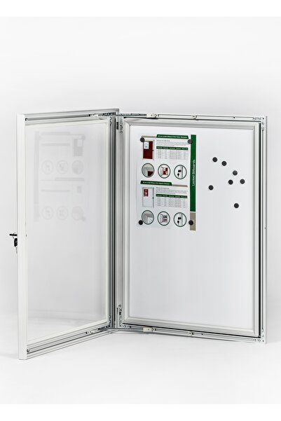 DURAK REKLAM 45 MM KİLİTLİ MANYETİK ZEMİNLİ İLAN PANOSU 95x101