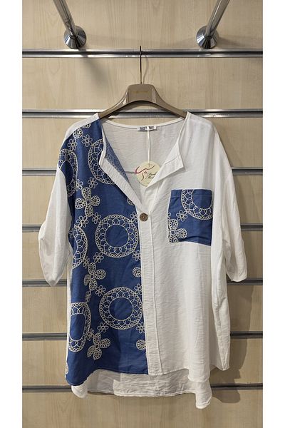 Park Moda Ιταλική μπλούζα με ανάγλυφο κύκλο