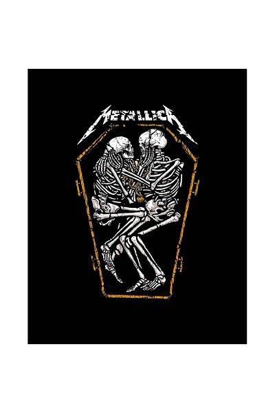 Z zepplin Metallica Grave Two Skeletons Large Back Patch Patch
