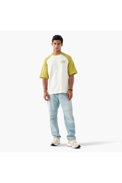 Lee Cooper Printed T-Shirt with Raglan Sleeves