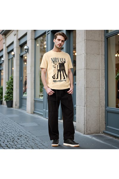 FAV Nirvana Print Crew Neck T-shirt