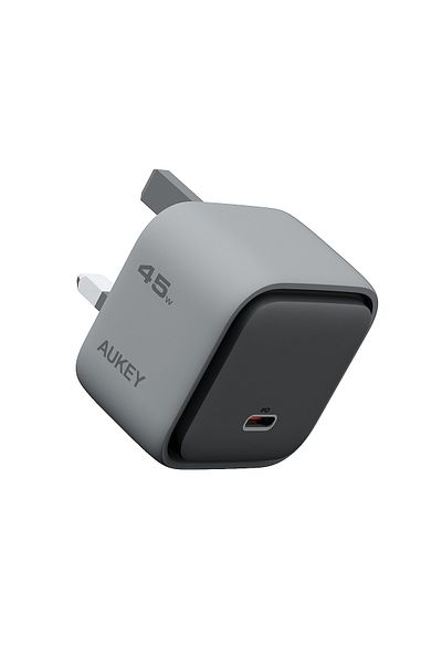 AUKEY Comet 45W World Most Compact GAN Technology and PD Wall Charger PA-C2 Gray