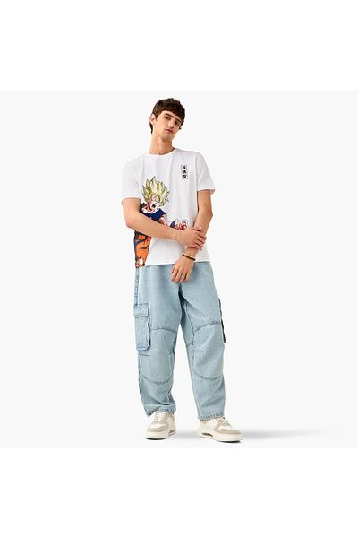 FAV Dragon Ball Z Print Crew Neck T-shirt
