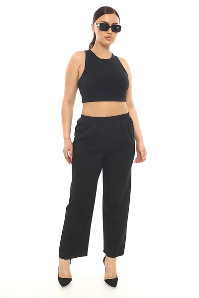Butik Women's Pocketless Elastic Double Fabric Trousers 3 Pieces of Trousers Choose What You Want 500, Tl