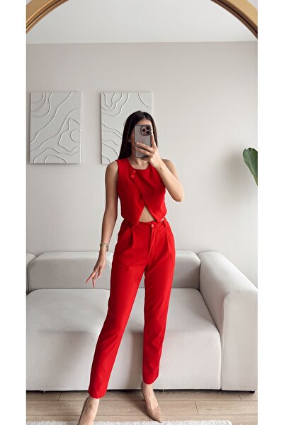 Sindimoda Glaryo Üst Düğme Detay İkili Takım 12266