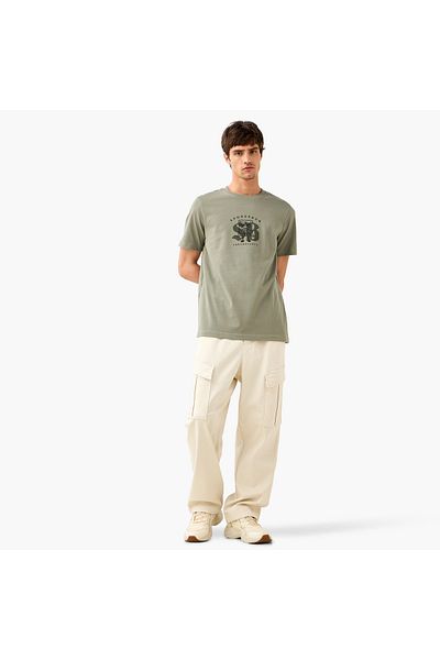 FAV Spongebob Square Pants Print T-shirt with Crew Neck