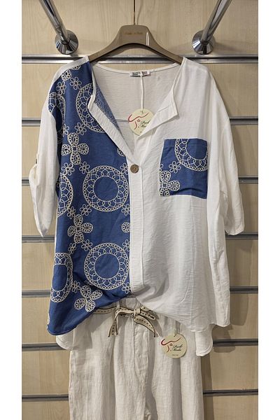 Park Moda Ιταλική μπλούζα με ανάγλυφο κύκλο