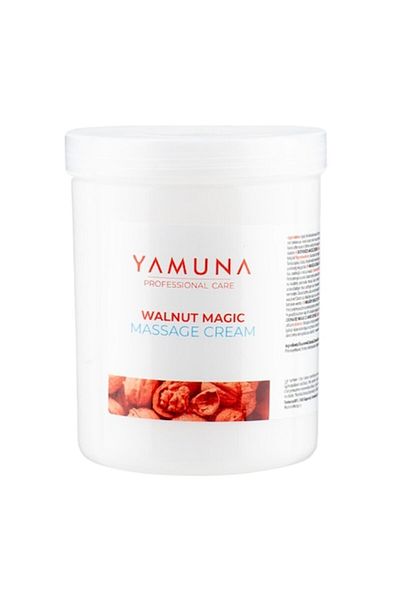 Yamuna Cremă de masaj cu extract de miez de nucă, hidratantă, vindecătoare, hrănitoare, anti-îmbătrânire, 1000 ml