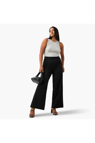 Ulla Popken Plus Size Ulla Popken Wide Leg Pants