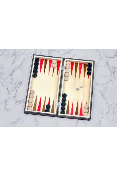 ROmde ROmde™ Wooden Chess and Backgammon Game, 26x26 cm, Black and White