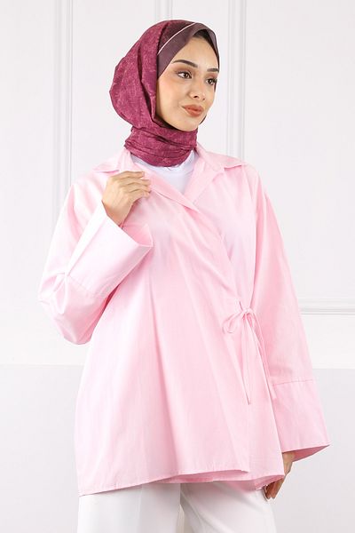 İmajButik Кимоно с пудрово завързване отстрани