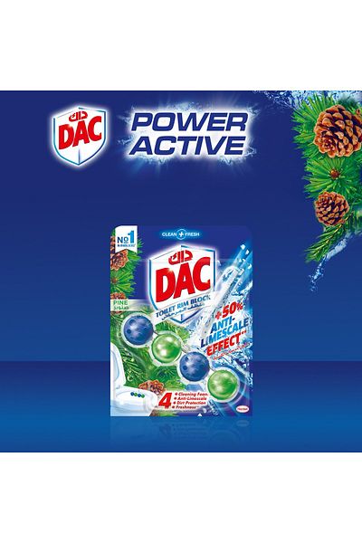 DAC Clean and Fresh Toilet Rim Block Pine 50 g
