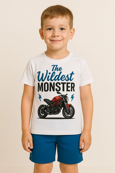 Yalçınoğlu Kids Set pantaloni scurți cu imprimeu cu caractere pentru băieți - bumbac, buzunar, talie elastică - set de vară pentru copii