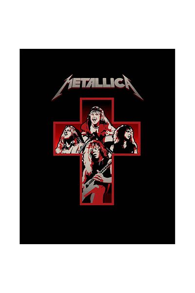 Z zepplin Metallica Silhouetes Inside the Cross Large Back Patch Patch