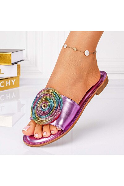 Lush Fashion Women's Slippers Made of Eco-friendly Leather