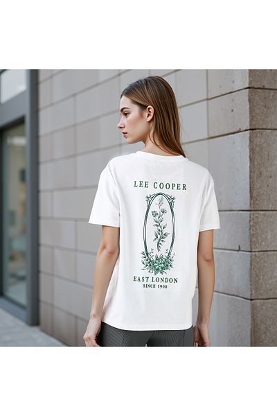 Lee Cooper تي شيرت بطبعة جرافيكية مع رقبة دائرية