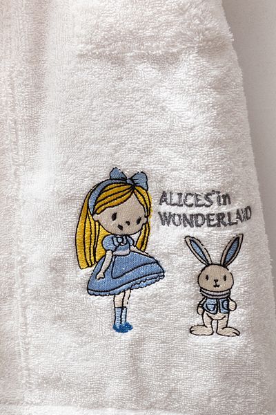 Maya And Luca Little Prince, Alice, Heidi Embroidered 100% Cotton Girls - Boys Bathrobe