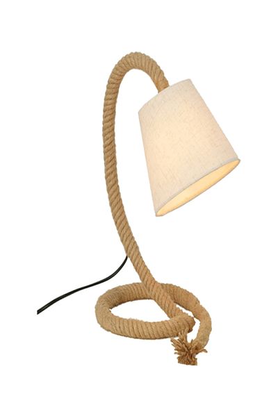 micasa 40W E14 Elegant Rope Table Lamp with Fabric Shade