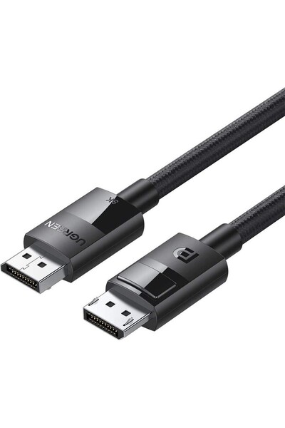 Ugreen 8K 60Hz Displayport - Displayport 1.4 Örgülü Kablo 2 Metre, Siyah, 80392