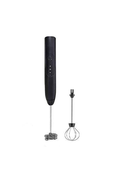 SIKS Mixer spumator de lapte SIKS pentru Caffe Latte, Cappuccino, 2 teluri interschimbabile, alimentat prin USB