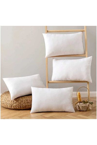 ŞAŞKIN HOUSE Surprise House 4 Pieces Smooth Kirlent Inner Pillow Rectangular 100% Silicone Filled Kirlent Inner - Soft