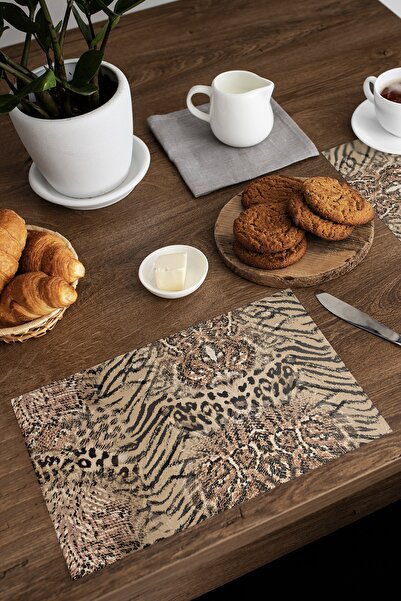 EsnafAli Kahverengi Leopar Kaplan Desenli Tek'li Supla Amerikan Servisi