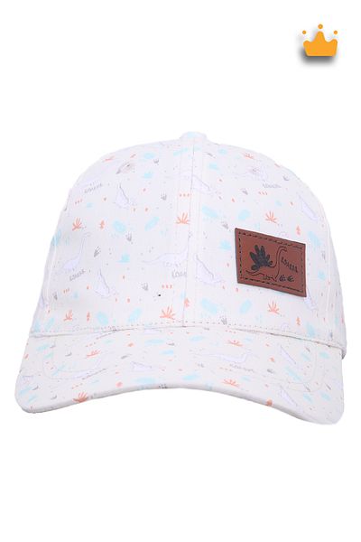 Kitti 4-8 Years 52cm Boy Summer Patterned Adjustable Hat Cap Cream Y2321001