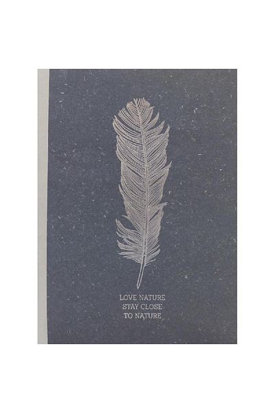 Roco Notebook – B5, 160 Pages, Lined, Feather Love Nature, Grey