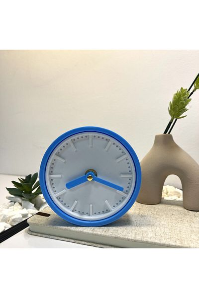 OEM Decorative clock "Spectrum", 11 cm, light blue, 3D printed from PLA (Bioplastic)
