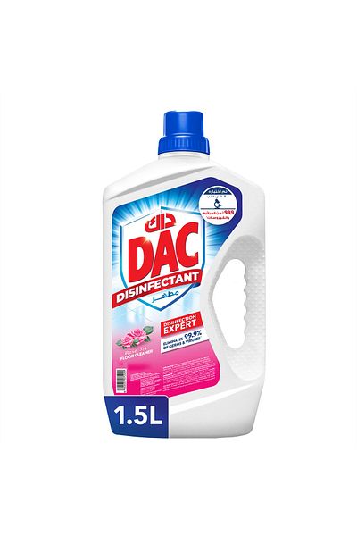 DAC Disinfectant Rose 1.5 Litre 99.9% Germ Protection with Long-Lasting Floral Freshness