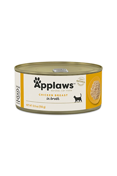 Applaws طعام القطط المعلب من أبلوز صدور الدجاج في مرق - 156 جم