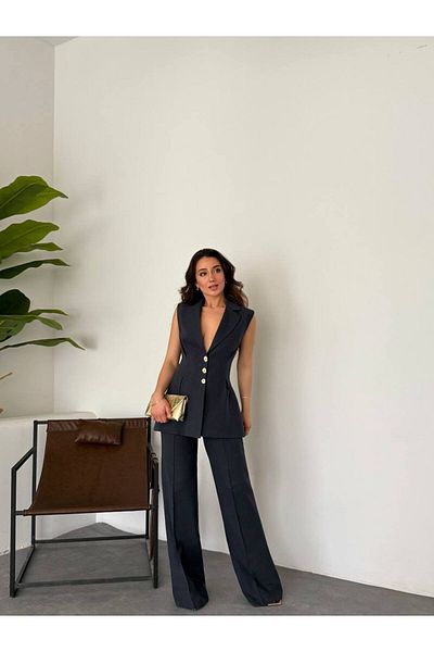 CYU Women's Top and Bottom Set with Pile Detail