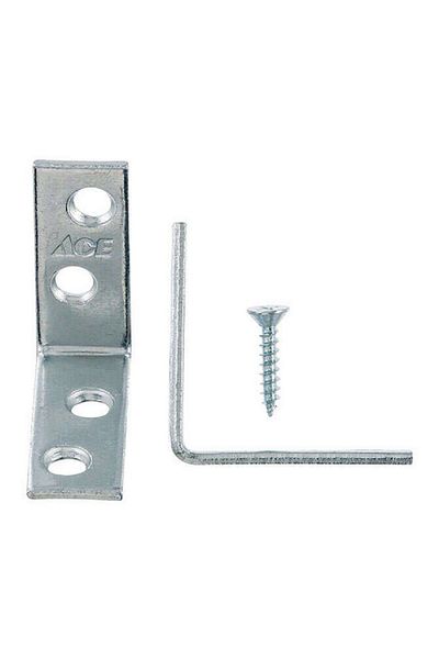 ACE 4-Piece Zinc Inside L-Corner Brace Silver 1.5inch