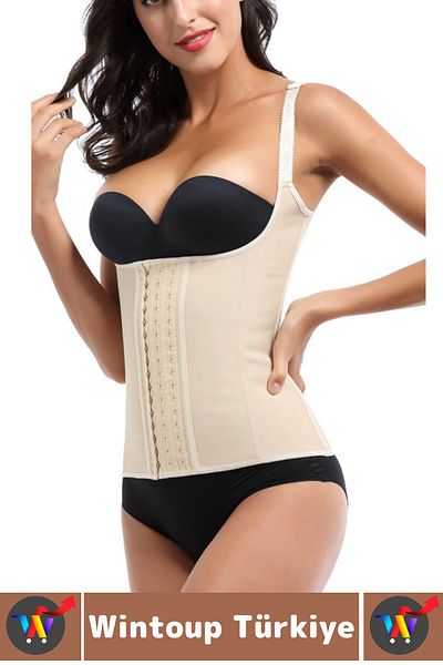 Wintoup Special Production Body Shaping, Lifting, Slimming, Pain Reducing, Sweat Absorbing Women's Strap Latex Corset