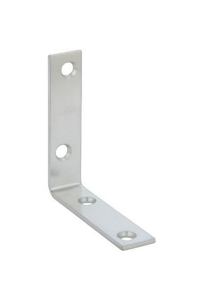 ACE Heavy-Duty Zinc Inside L Corner Brace Silver 3 x 3/4inch