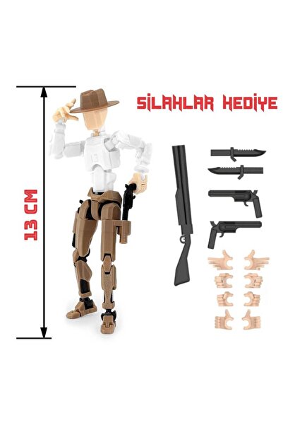 SYK Design Kovboy 13 Dummy Kahverengi Tüm Eklemleri Hareketli Aksiyon Figürü Oyuncak