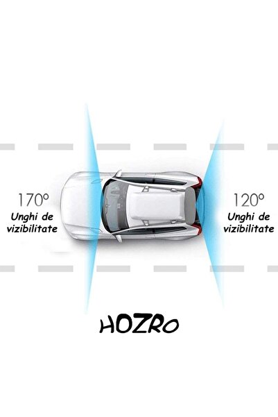 HOZRO Dual-Zone Car Camera Front & Rear 4.5" Full HD, LED Screen, Black