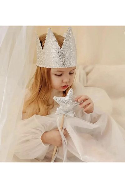 aysskids مجموعة تاج الأميرة اللامع وعصا النجمة