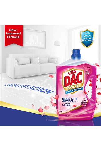 DAC Gold Multi Purpose Cleaner And Disinfectant Rose Bloom 1 Litre