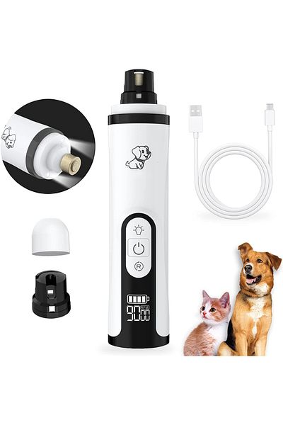 Sofia Concept Electric Nail File for Pets, Sofia CONCEPT®, 3 Speeds, LCD Screen, Usb, White