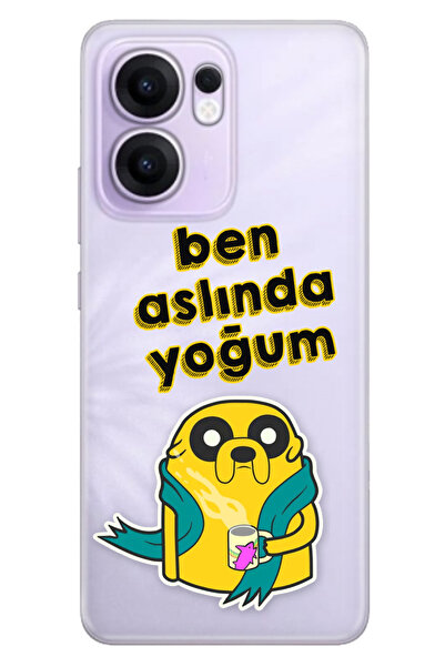 OPPO Reno 13F 5G Kılıf Tema Trendy Silikon Baskılı Ben Aslında Yoğum