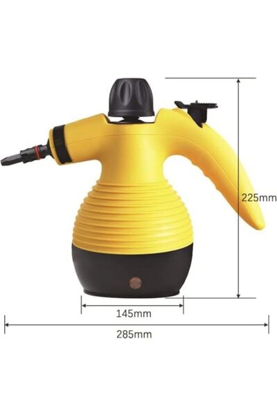 Denx Handheld Steam Cleaner, 1200W, High Pressure 300 kPa, 350ml Tank, 9 Accessories - Multi-Surface Clea