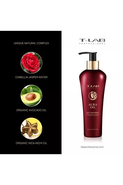 T Lab Tratament T-LAB Professional Aura Oil DUO, hidratare păr și scalp, 300 ml