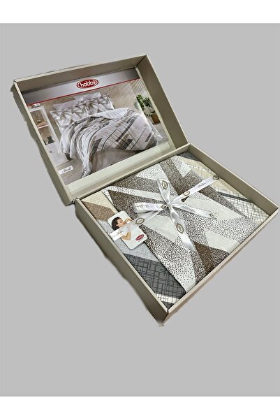 Hobby home collection Hobby Single Ranforce Duvet Cover Set Stark Brown